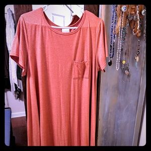 Heathered Orange very comfortable Carly Dress